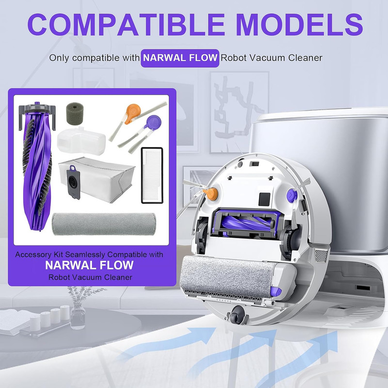 Narwal Flow Robot Vacuum Essential Replacement Kit: Brushes, Mops & Filters gallery