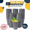 Party Solids 12oz Silver Plastic Cups 50 Pack Disposable Drinkware gallery