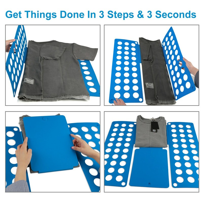 Clothes Folder Folding Board Laundry Organizer for Adult T Shirt Fast Fold Flip gallery