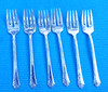 6-Oneida Damask Rose Cube SALAD FORKS 6 7/8" gallery