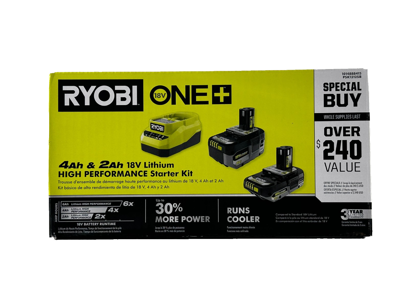 Ryobi ONE+ 18V Lithium-Ion High Performance Starter Kit 4Ah & 2Ah gallery