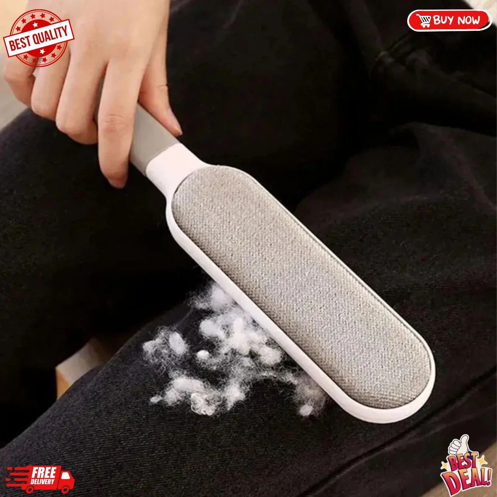 Reusable Double-Sided Lint Brush - Electrostatic Pet Hair Remover for Easy New gallery