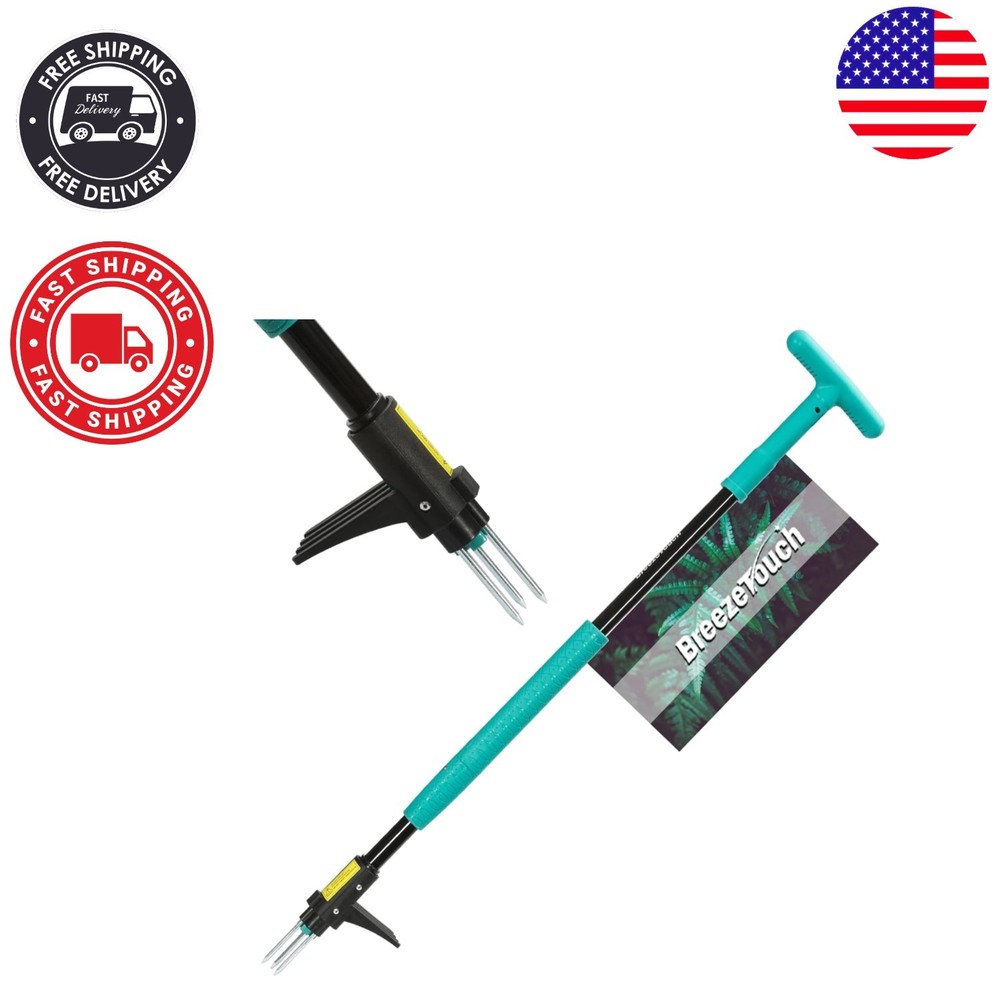 Ergonomic 39-Inch Weed Pulling Tool - Durable 3-Claw Design for Quick Weeding