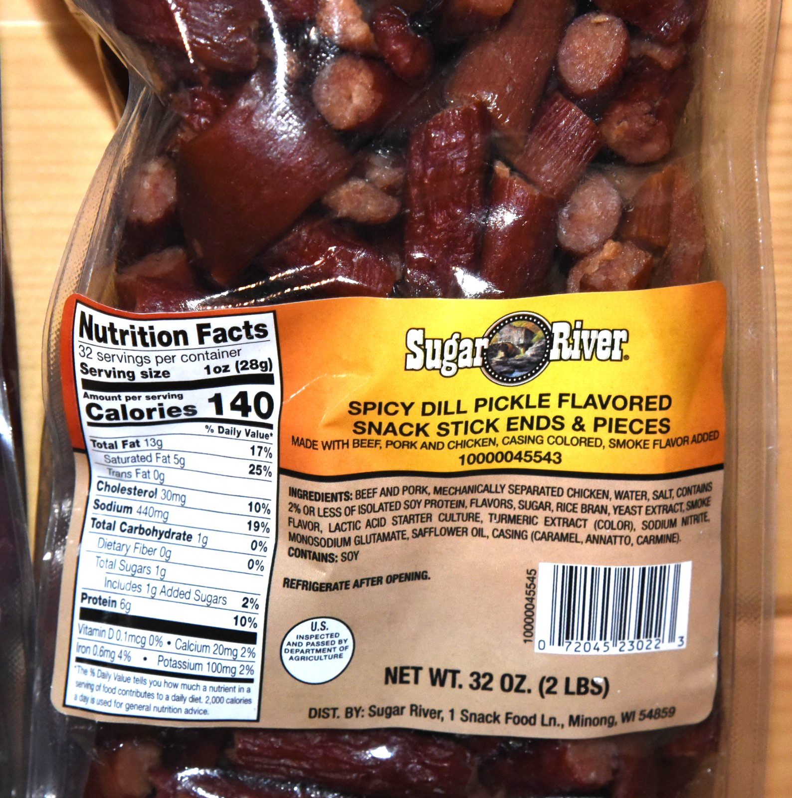 SPICY DILL PICKLE Snack Stick Ends/Pieces BULK 4 Pounds (2x 2 lbs) Pork/Beef gallery