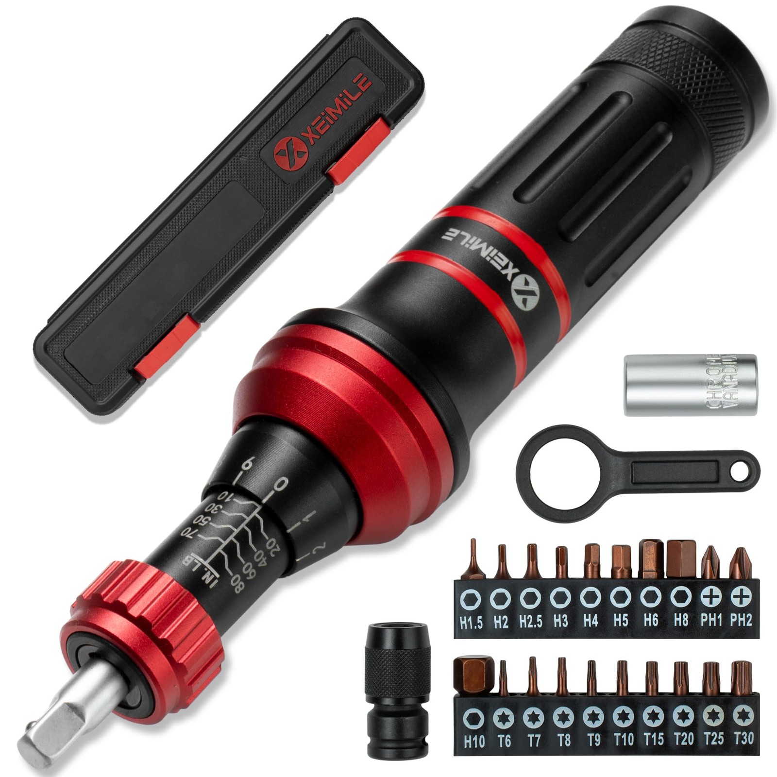 XEIMILE Torque Screwdriver 10-80 In.Lb, Inch Pound Black and Red gallery