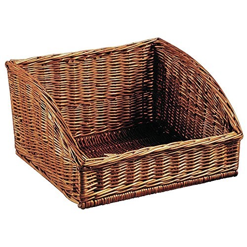 Tapered Storage Basket Square Natural Willow - 18"L x 18"W x 5" to 10"H gallery
