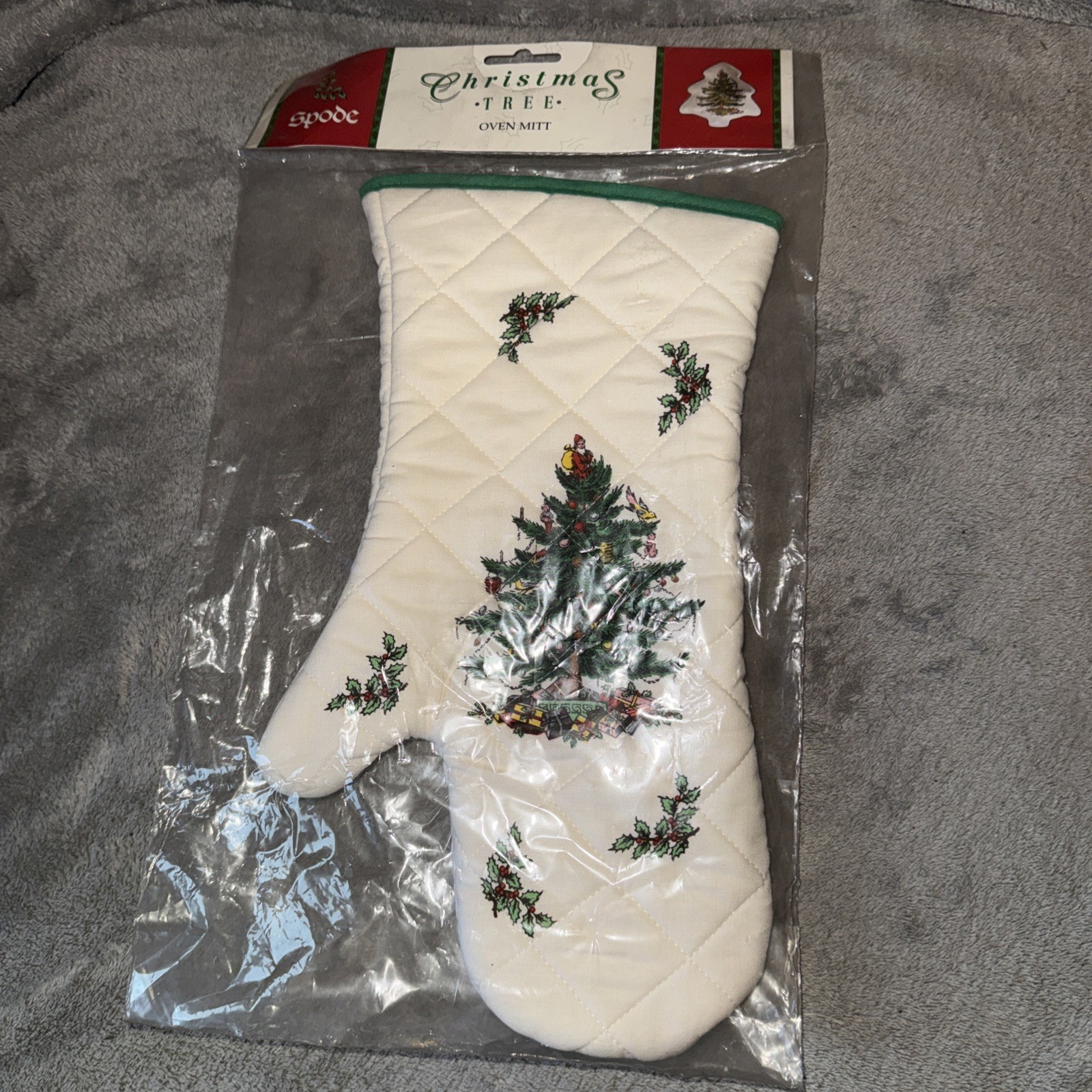 New In Package SPODE Christmas Tree Oven Mitt Sz 13" X 7" gallery