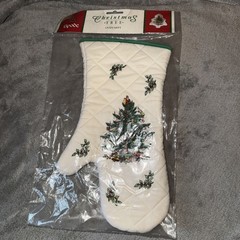 New In Package SPODE Christmas Tree Oven Mitt Sz 13″ X 7″