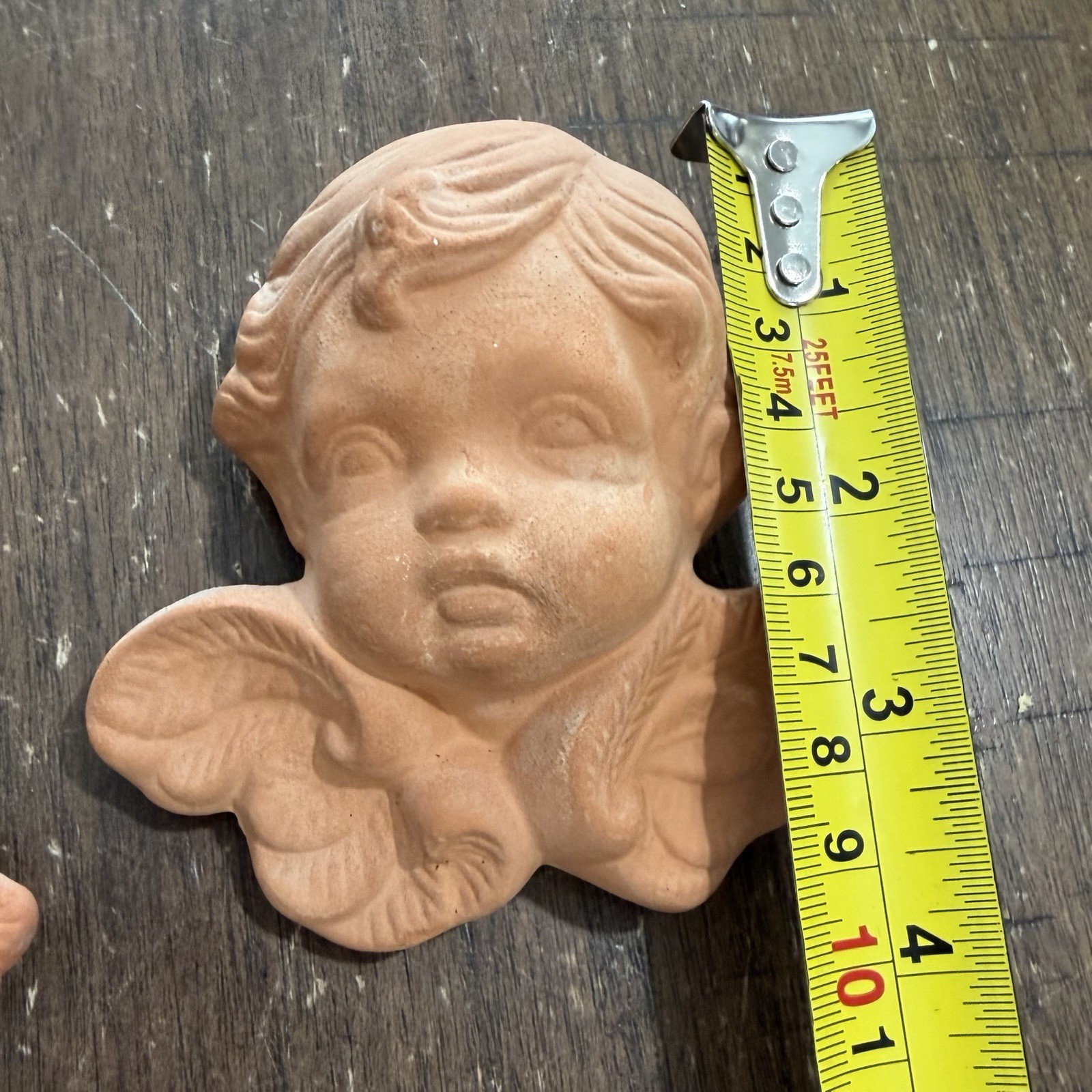 Set 2 Department 56 Terracotta Pottery Cherub Angel Hanging Wall Plaques SEE! gallery