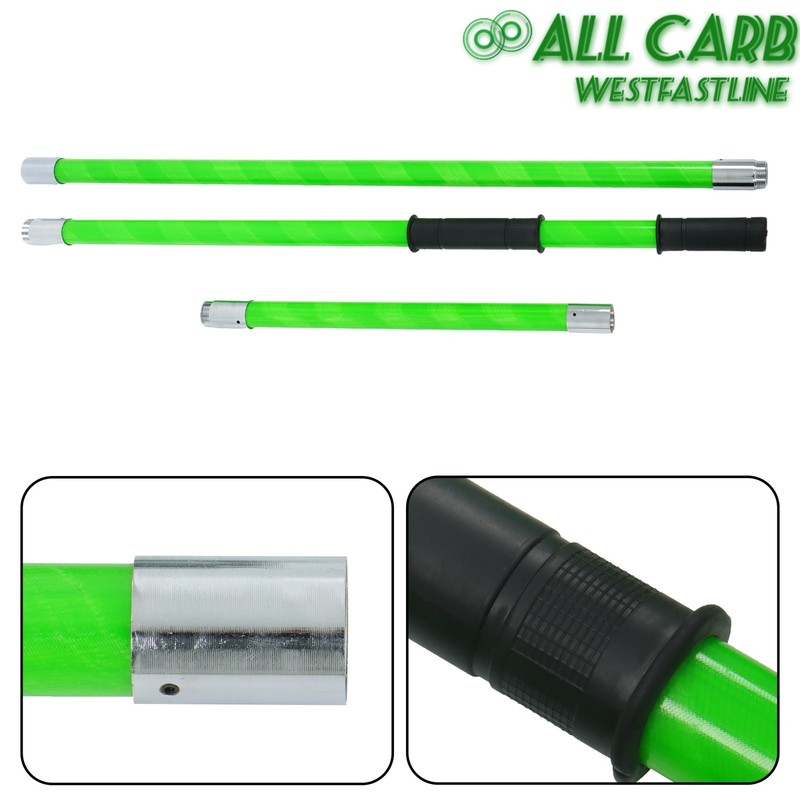 27FT Extendable Manual Pole Saw Tree Branch Trimmer with 8-Section Handle Green gallery