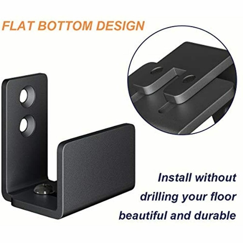 Sliding Barn Door Bottom Floor Guide Adjustable Wall Mount For Closet TV Stand gallery
