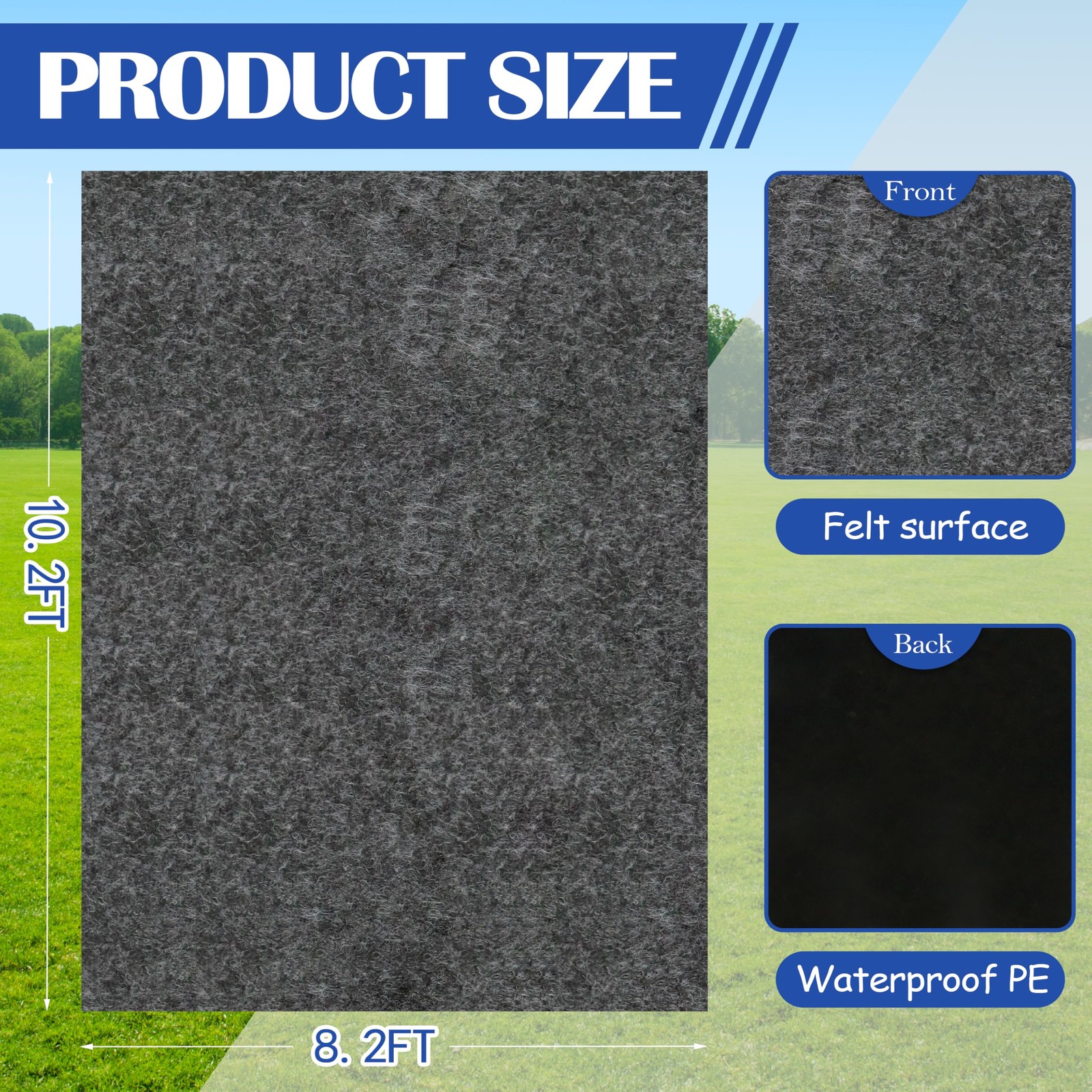 Waterproof Outdoor Storage Shed Mat 8.2x10.2ft with Non-Slip Backing gallery