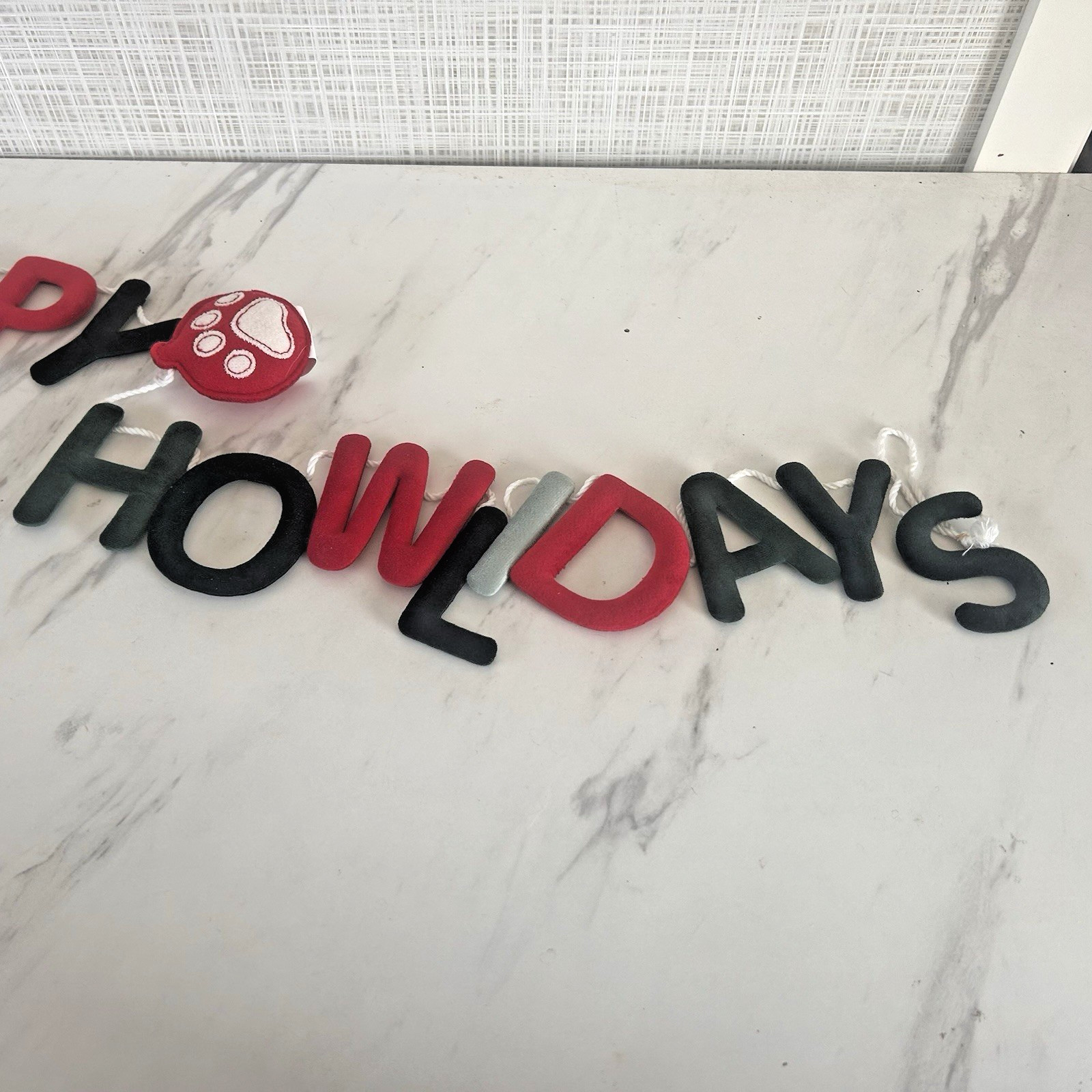Happy Howlidays Paws Pet Christmas Tree Garland Bunting Indoor Felt 56" BxNN gallery