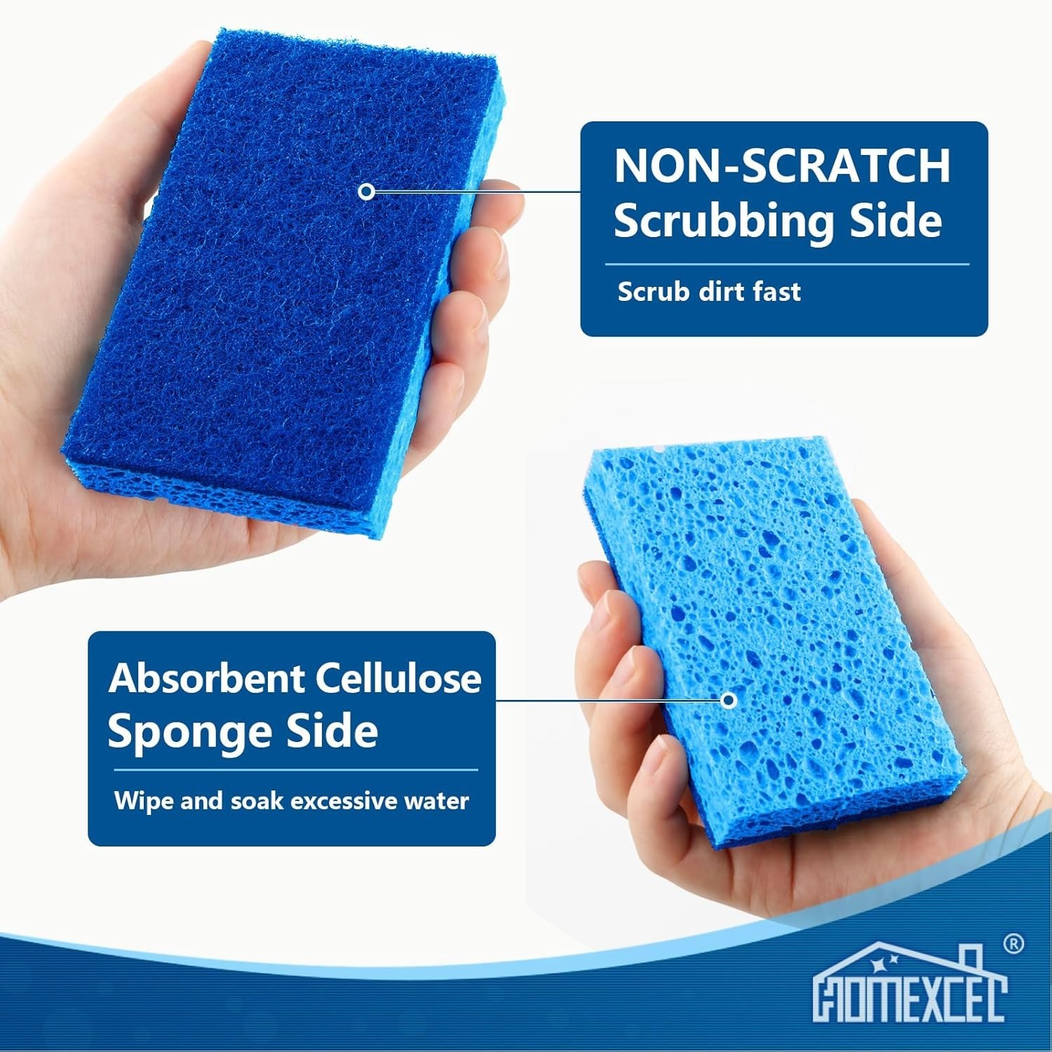 Sponges Kitchen 24pcs, Non-Scratch Scrub Dish Sponge Safe on Non-StickCookware gallery