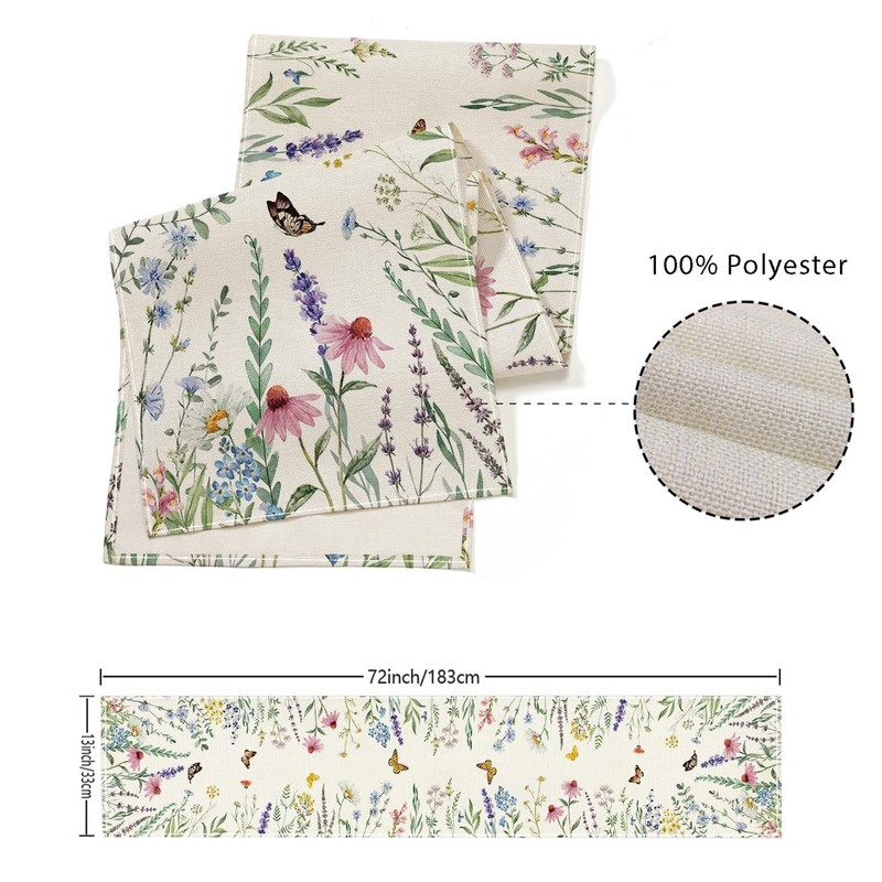 Spring Decorations for Home,Daisy Eucalyptus Lavender Floral Leaves Summer Ta... gallery
