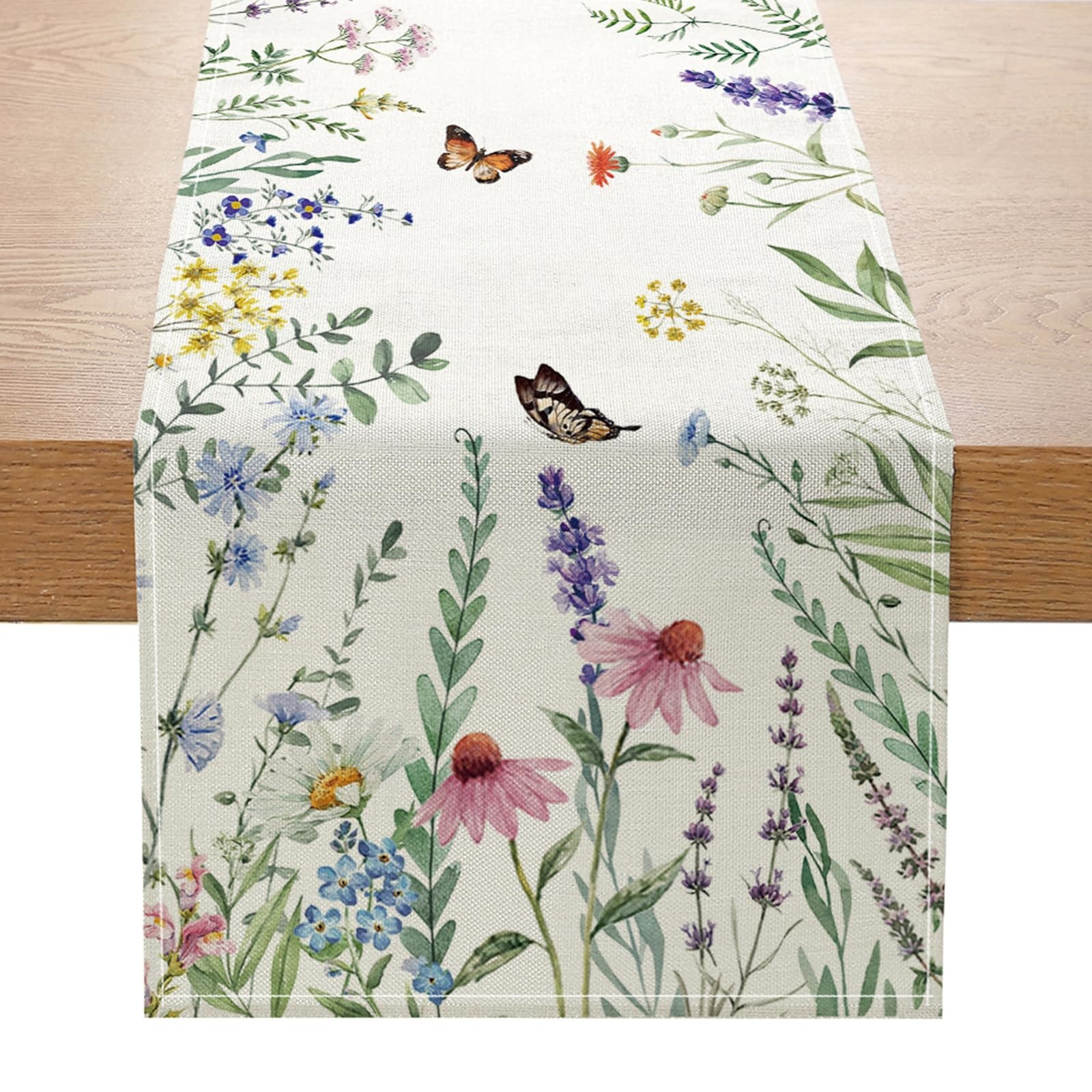 Spring Decorations for Home,Daisy Eucalyptus Lavender Floral Leaves Summer Ta... gallery