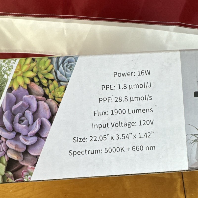 DYMOND BoostGro LED Grow Light Full Spectrum Linkable 5000K Daylight + 660nm 2’ gallery