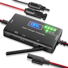 Solar Charge Controller 12V, 20A Solar Panel Charge Controller for Gel, AGM