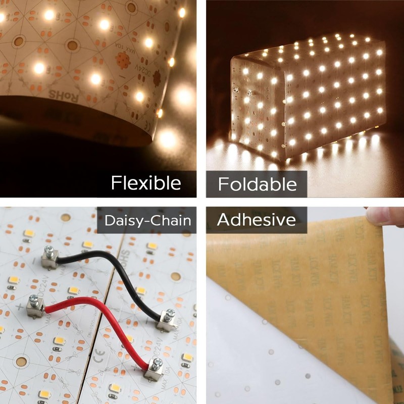 SuperLightingLED 3000K Large LED Sheets for Backlighting 6.56Ft IP20, gallery