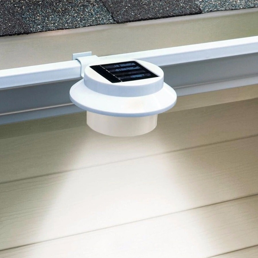 8 Pack Waterproof Solar Powered LED Outdoor Gutter Lights with Brackets gallery