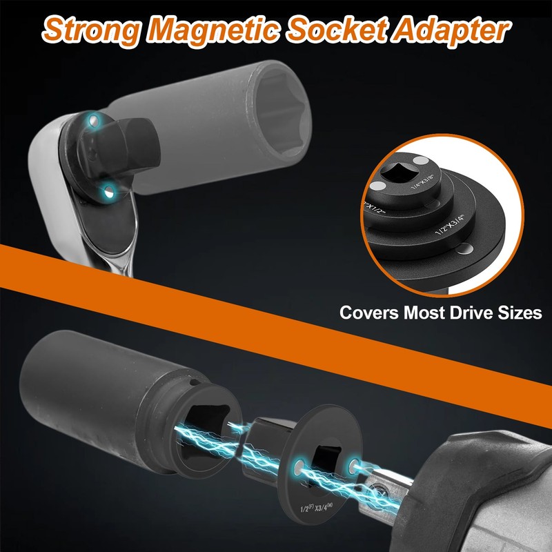 4-Pack Low Profile Impact Socket Adapter Set, Drive Reducing Ratchet Adapter Set gallery
