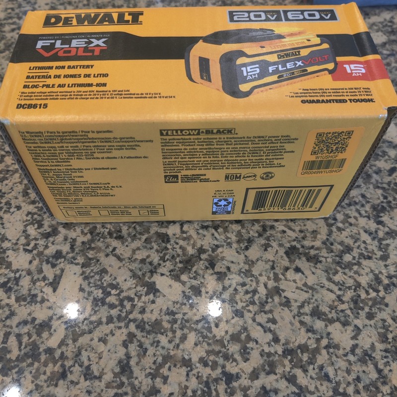 2026 DATE CODES - NEW DEWALT DCB615 20V/60V FLEXVOLT 15 AH BATTERY gallery