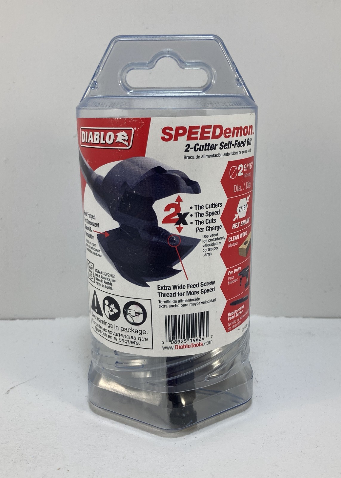 Diablo DSF2562 2-9/16" SPEEDemon 2 Cutter Self Feed Bit 7/16" Shank gallery