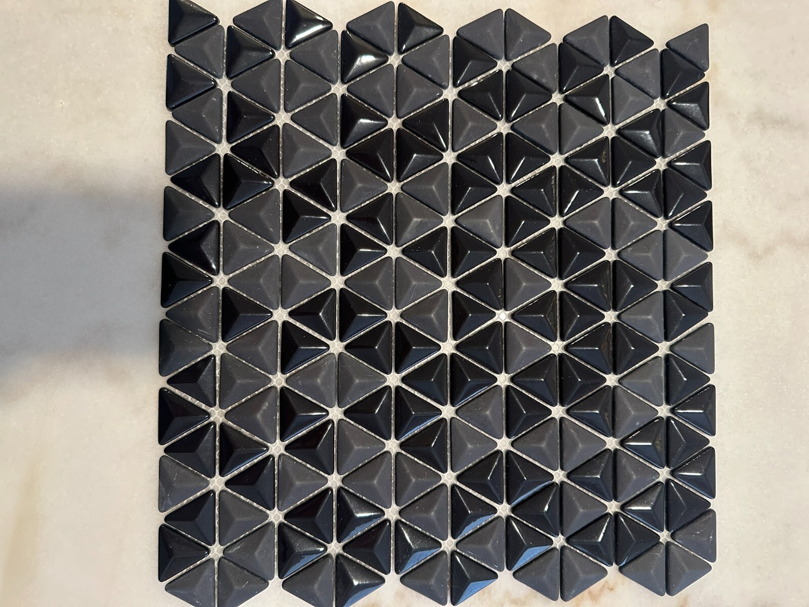 Black Triangle Matte and Glossy Mixed Mosaic Glass gallery