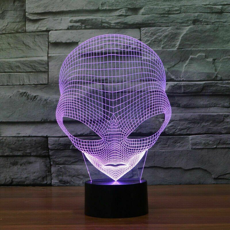 UFO 3D Martian Alien 7 Color Changing LED Lamp Night Light Touch Remote Control gallery