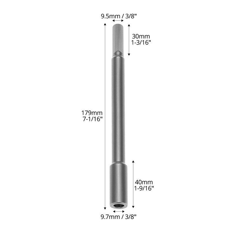 7” Extra Long Forstner Bit Extension 5-3/4” Reach for 3/8” Round or Hex Shaft gallery
