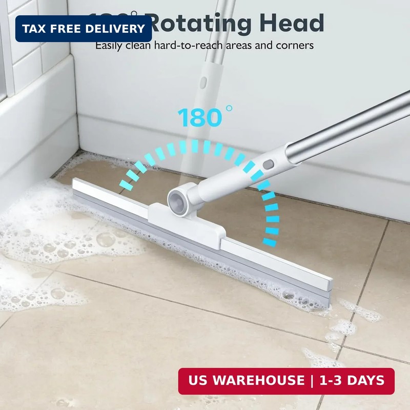 nacena Floor Squeegee, 52-in Adjustable Long Handle Squeegee for Floor Water Rem gallery