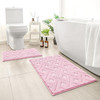 HOMEIDEAS Light Pink Bathroom Rug Set 2 Piece, Soft Microfiber Tufted Bath Mats, gallery
