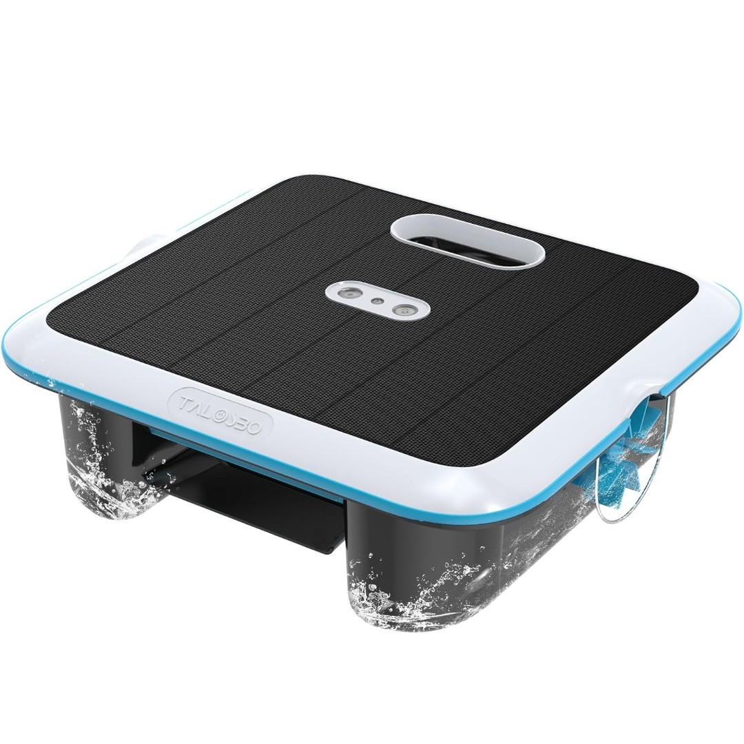 Open Box NEW Talosbo Pleco SK02 Solor Powdered Robotic Pool Surface Skimmer gallery
