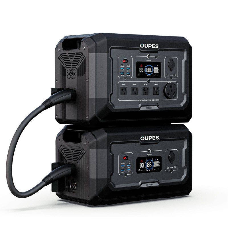 OUPES B2 Extra 2048Wh Battery for Power Station Mega 1/2/3 Solar Generator gallery