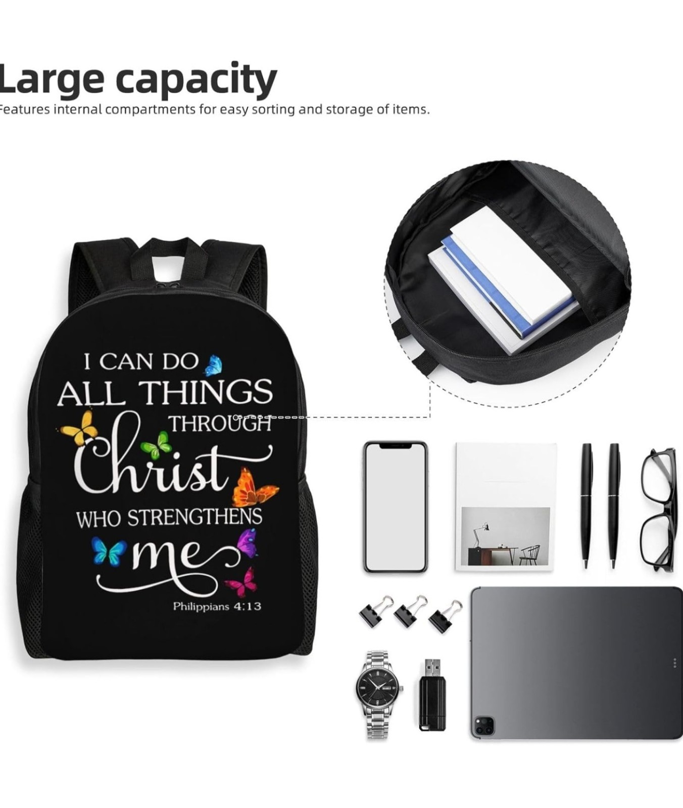 Universal Large Capacity Durable Backpack Set Of 2 4