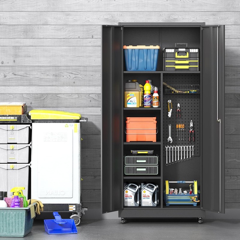 Rolling Tool Chest Tool Cabinet Storage Box Tool Garage Storage Cabinet w/ Lock gallery