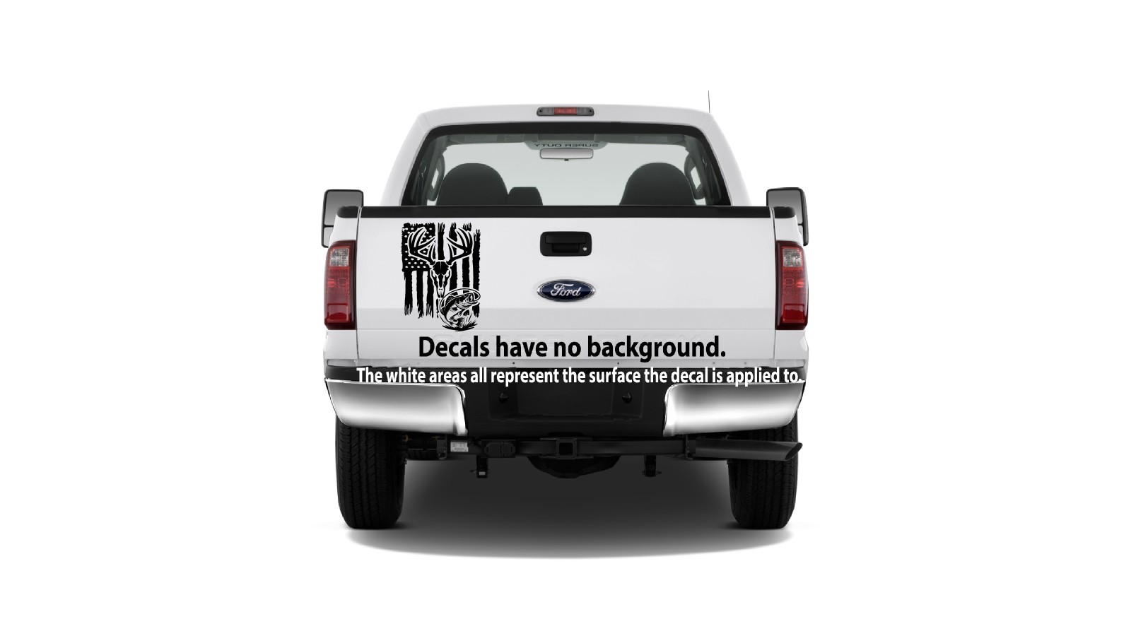 Distressed American Flag Whitetail Buck Largemouth Bass Hunt Fish Decal Sticker gallery