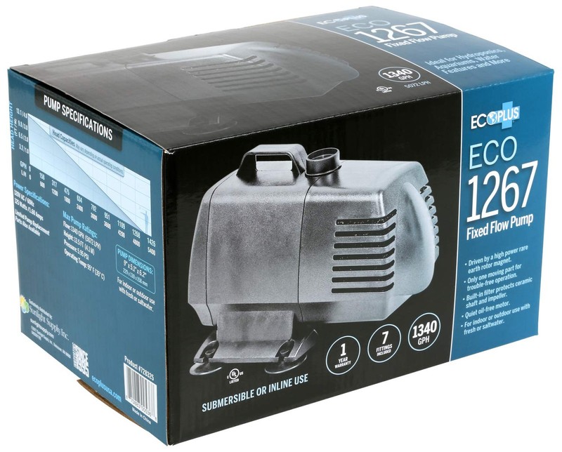 Ecoplus Eco 1267 Water Pump Fixed Flow Submersible Or Inline For Aquariums gallery