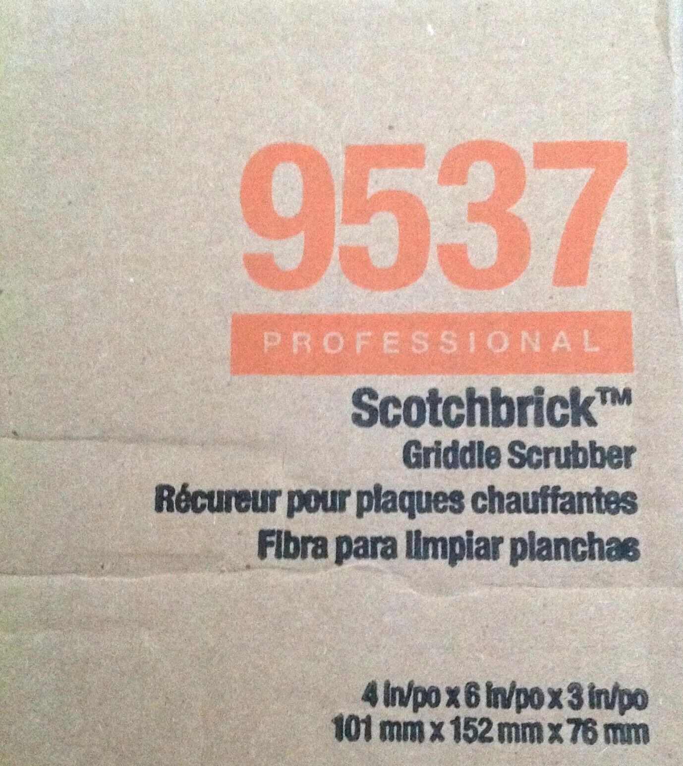 3M 9537 Scotch-Brite™ Scotchbrick 4" x 6" Griddle Scrubber - 1 per pack NEW gallery