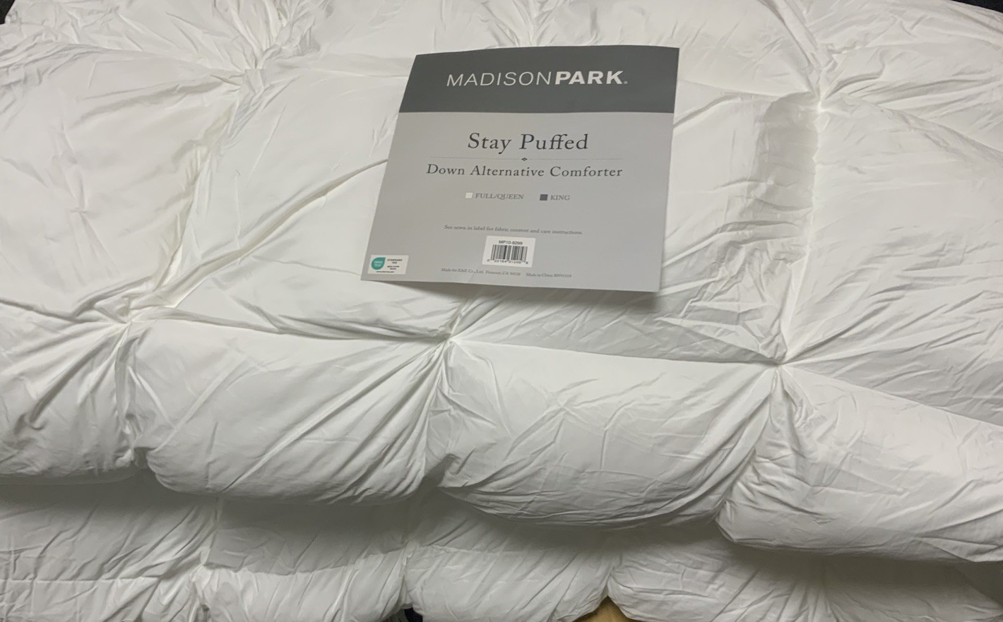 ➿ Madison Park Overfilled Down Alternative King/Cal King White 👉NO SHAMS👈 gallery