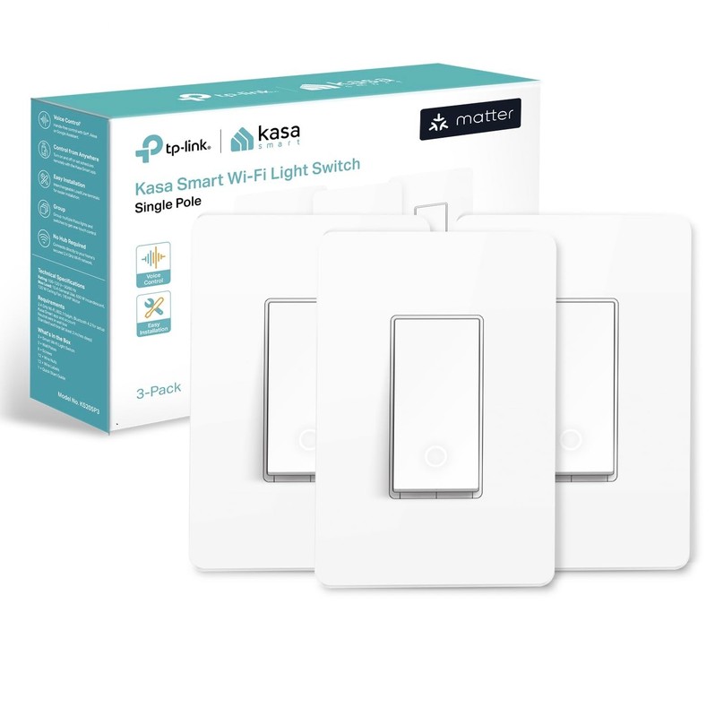 Smart Light Switch Matter Certified 3 Pack Voice App Control Wi-Fi gallery