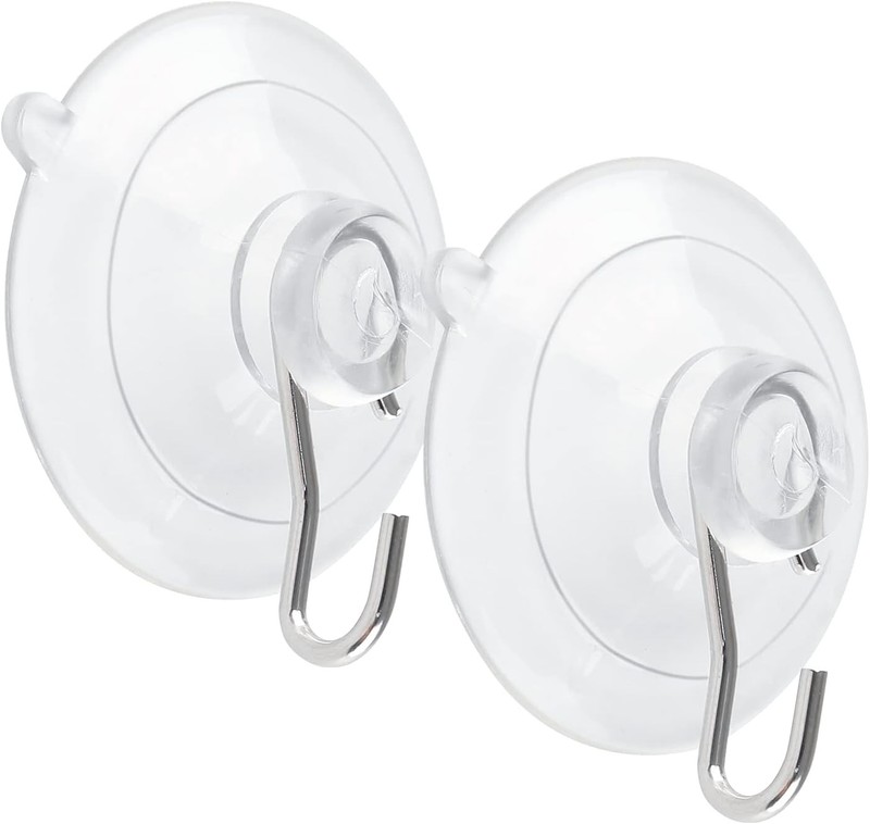 12pcs Clear Suction Cup Hooks – Heavy Duty Removable Wall & Window Hangers gallery