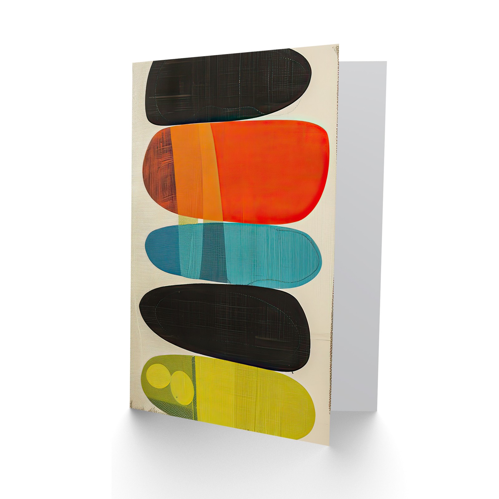 Greeting Card Mid Century Modern Abstract Colour Shades Blank Birthday gallery