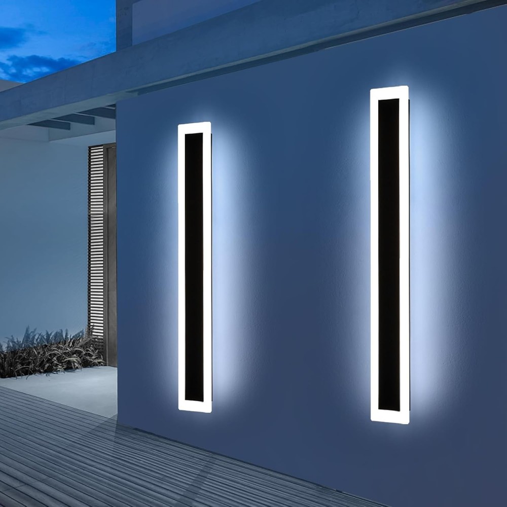 Upgrade Widened 2 Pack Long Outdoor LED Wall Light, 57inch Modern Minimalist