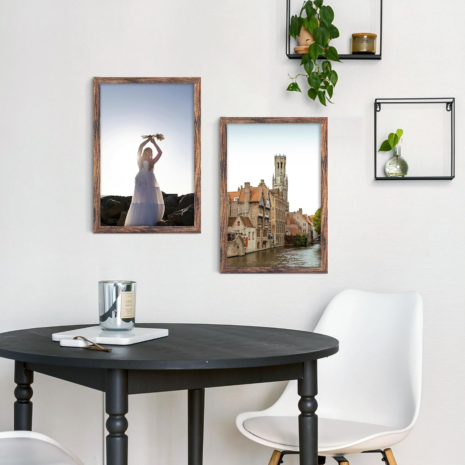 12X16 Picture Frame Brown Classic Frame for Horizontal or Vertical Wall Mounting gallery