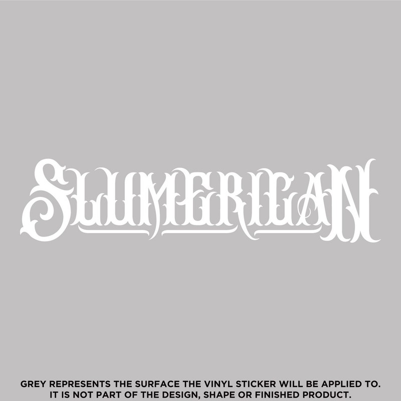 Slumerican Text, Die Cut High Quality Vinyl Sticker Decal gallery