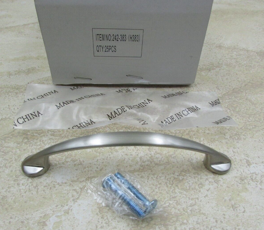 25 PACK Kitchen Cabinet Drawer Arch Handles Pull Cabinet Hardware Brushed Nickel