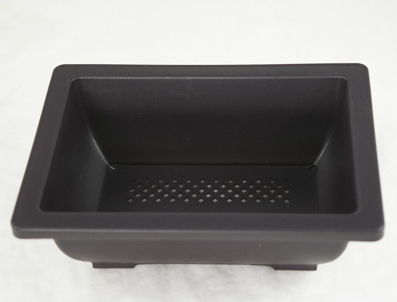 Rectangular Brown Plastic Bonsai Training Pot + Tray Set - 8.5"x 6.5"x 2.75" gallery