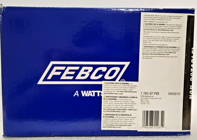FEBCO 765-QT PVB Backflow Preventer 1 in. Irrigation Pressure Vacuum Breaker NEW gallery