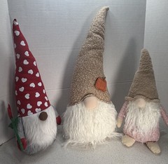 Gnomes Spring Summer Fall Plush Decorations Set of 3 – 20”, 22”, 15”